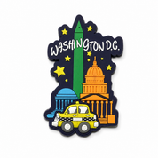 DC Monuments with Taxi Rubber Magnet