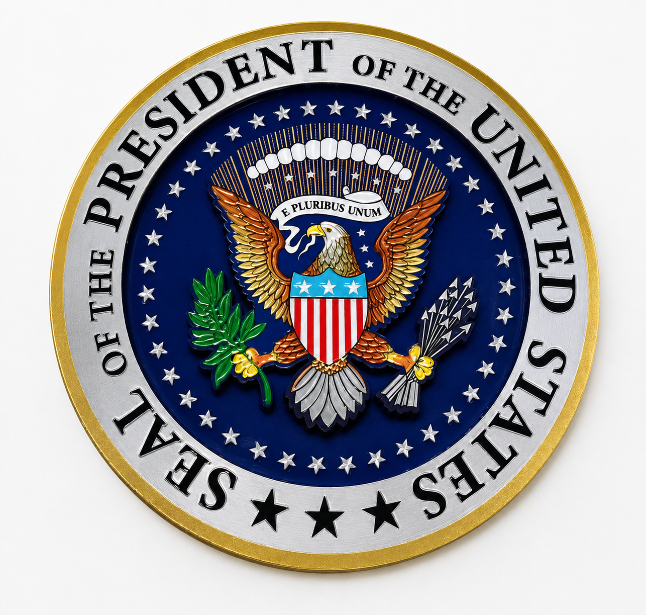 US Presidential Seal Wooden Magnet