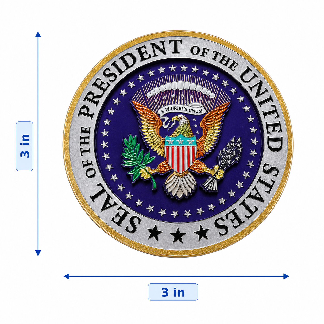 US Presidential Seal Wooden Magnet
