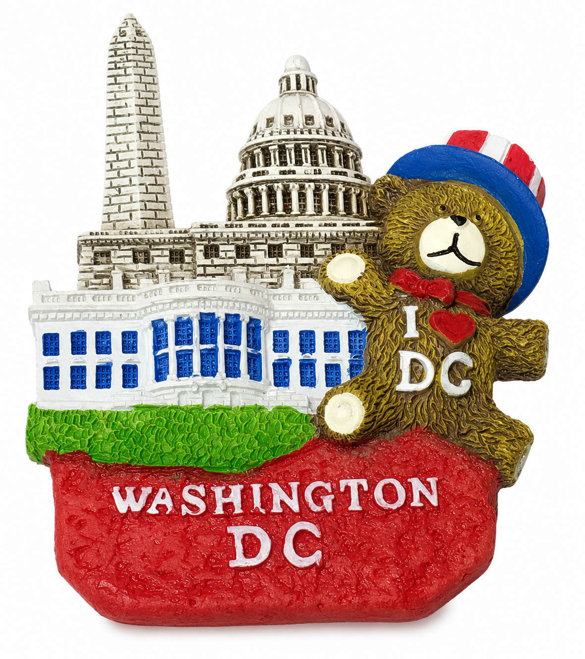 I Love DC Bear Ceramic Magnet
