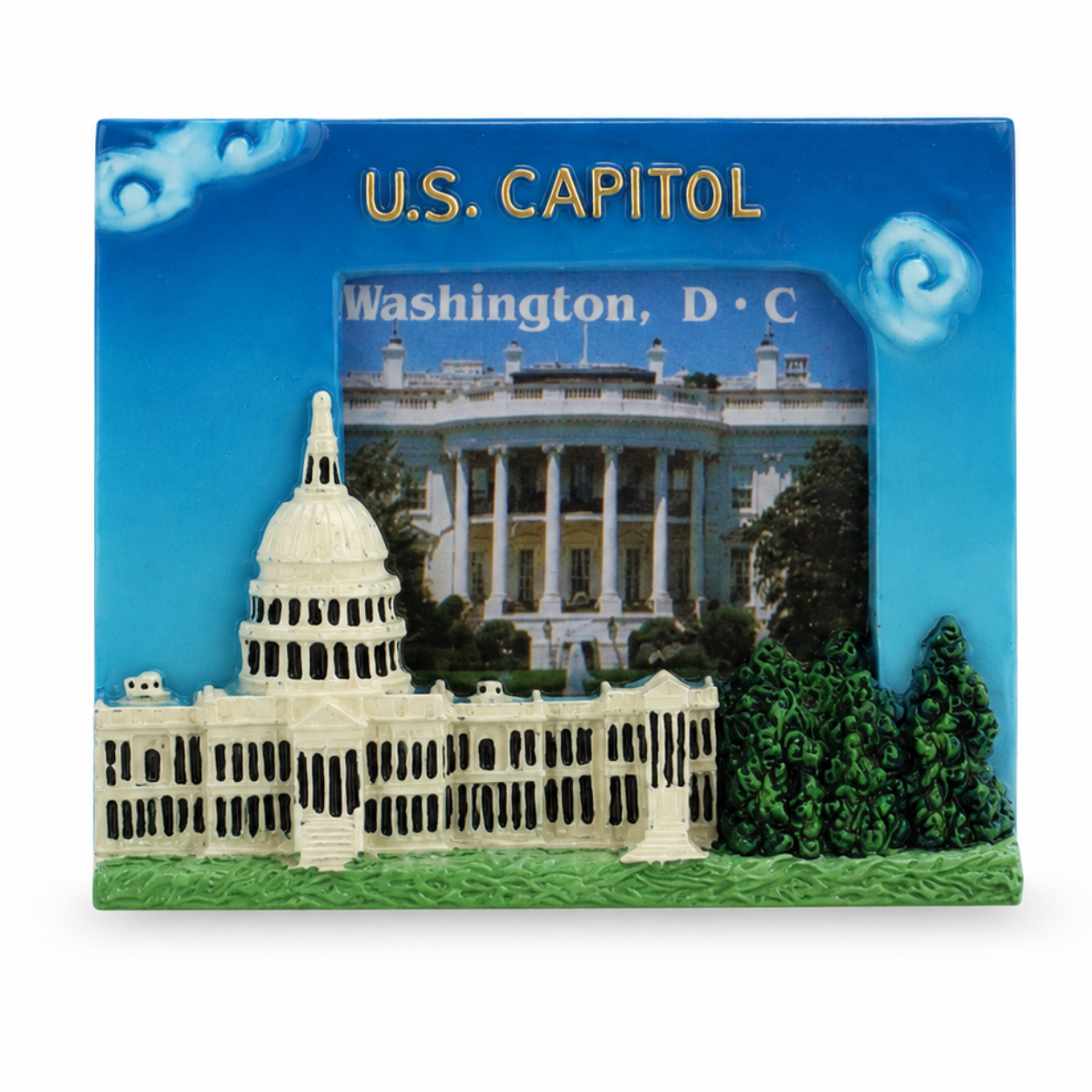 U.S. Capitol Mini Picture Frame Ceramic Magnet