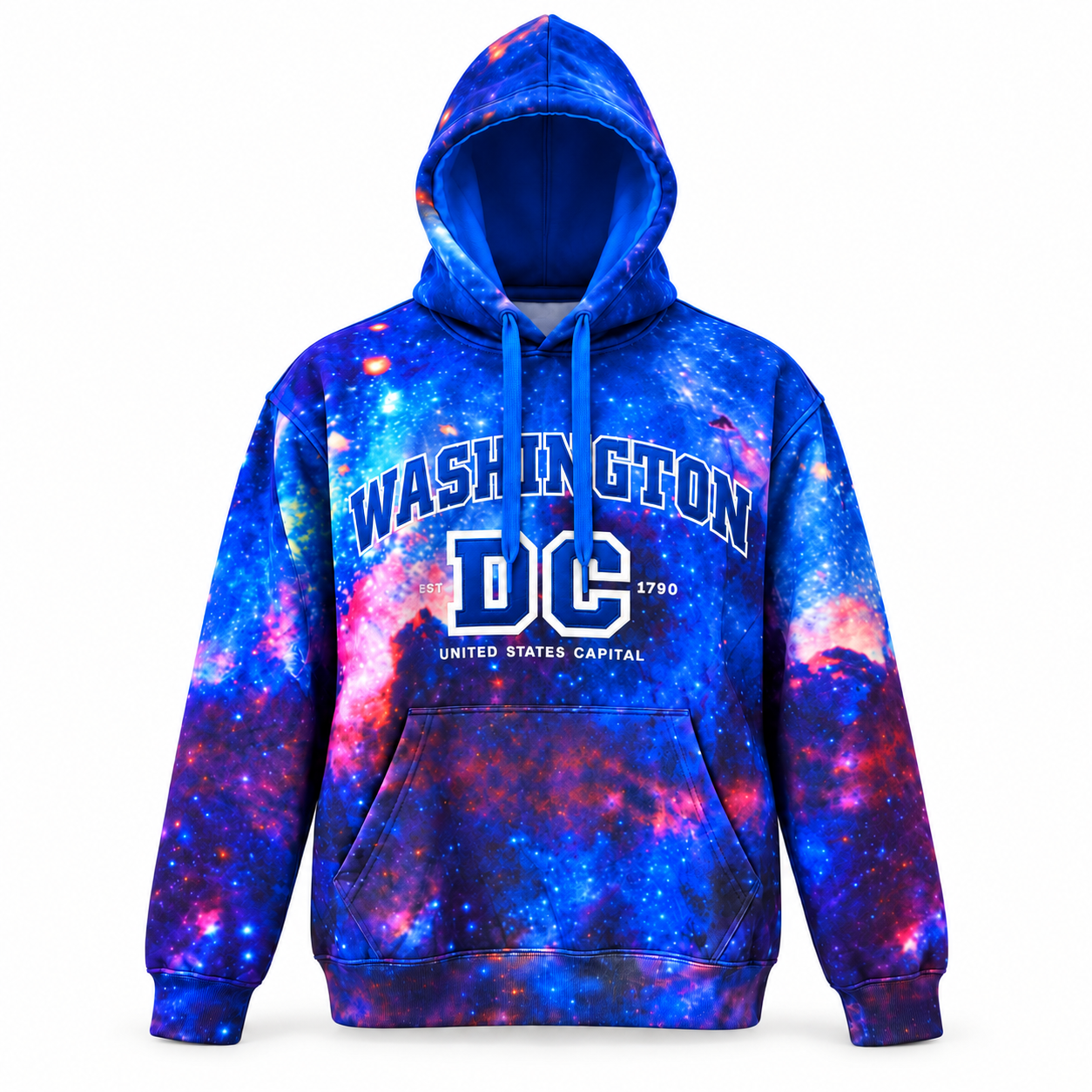 Washington DC Galaxy Print Pullover Hoodie