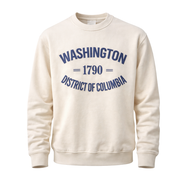 Washington DC "1790" Puff Print Crewneck