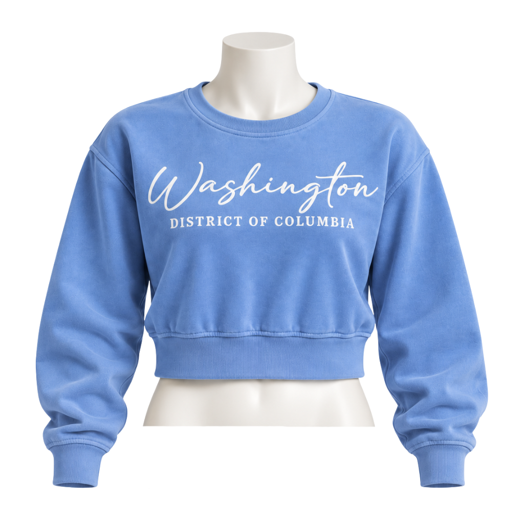 Washington DC Women’s Cropped Crewneck Sweatshirt