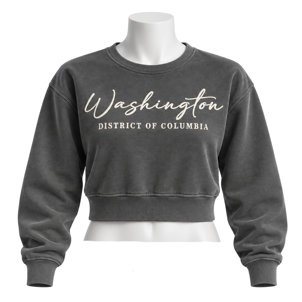 Washington DC Women’s Cropped Crewneck Sweatshirt