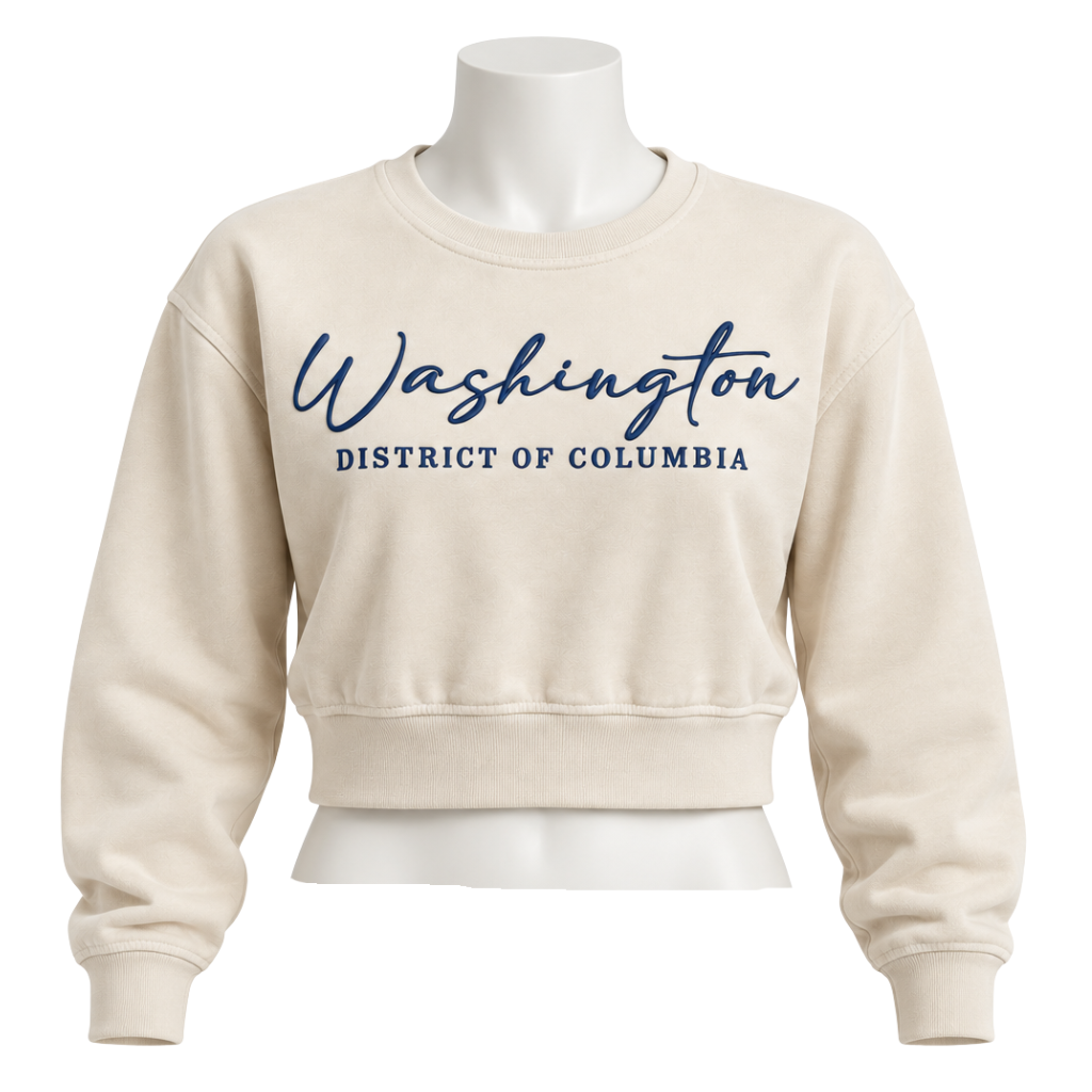 Washington DC Women’s Cropped Crewneck Sweatshirt