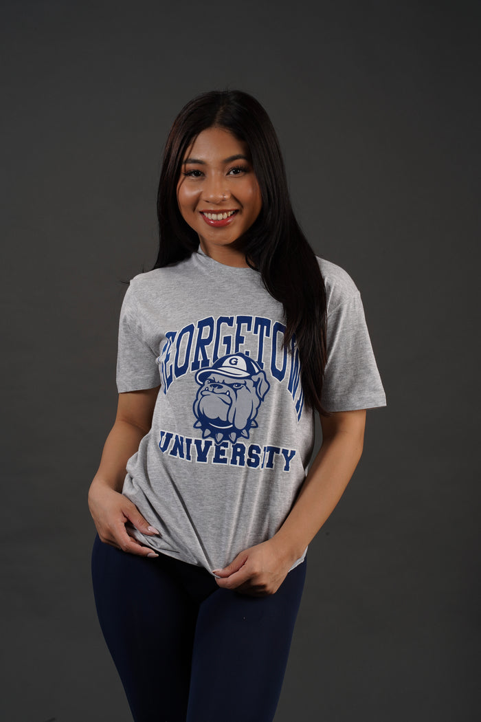 Adult Tee Georgetown University Bulldog Grey