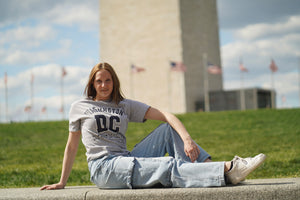 Adult Tee Arc Navy Letters Washington DC