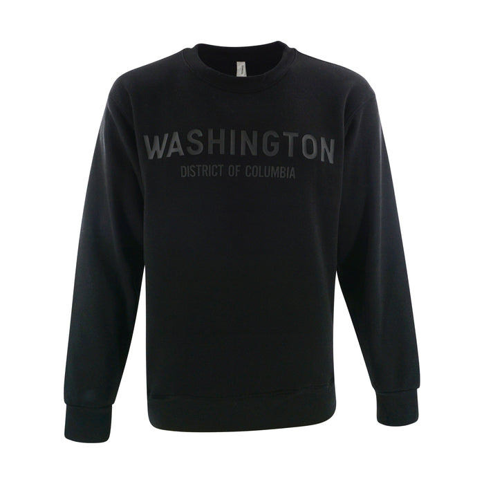 WASHINGTON DC TONAL CREWNECK POCKET BLACK