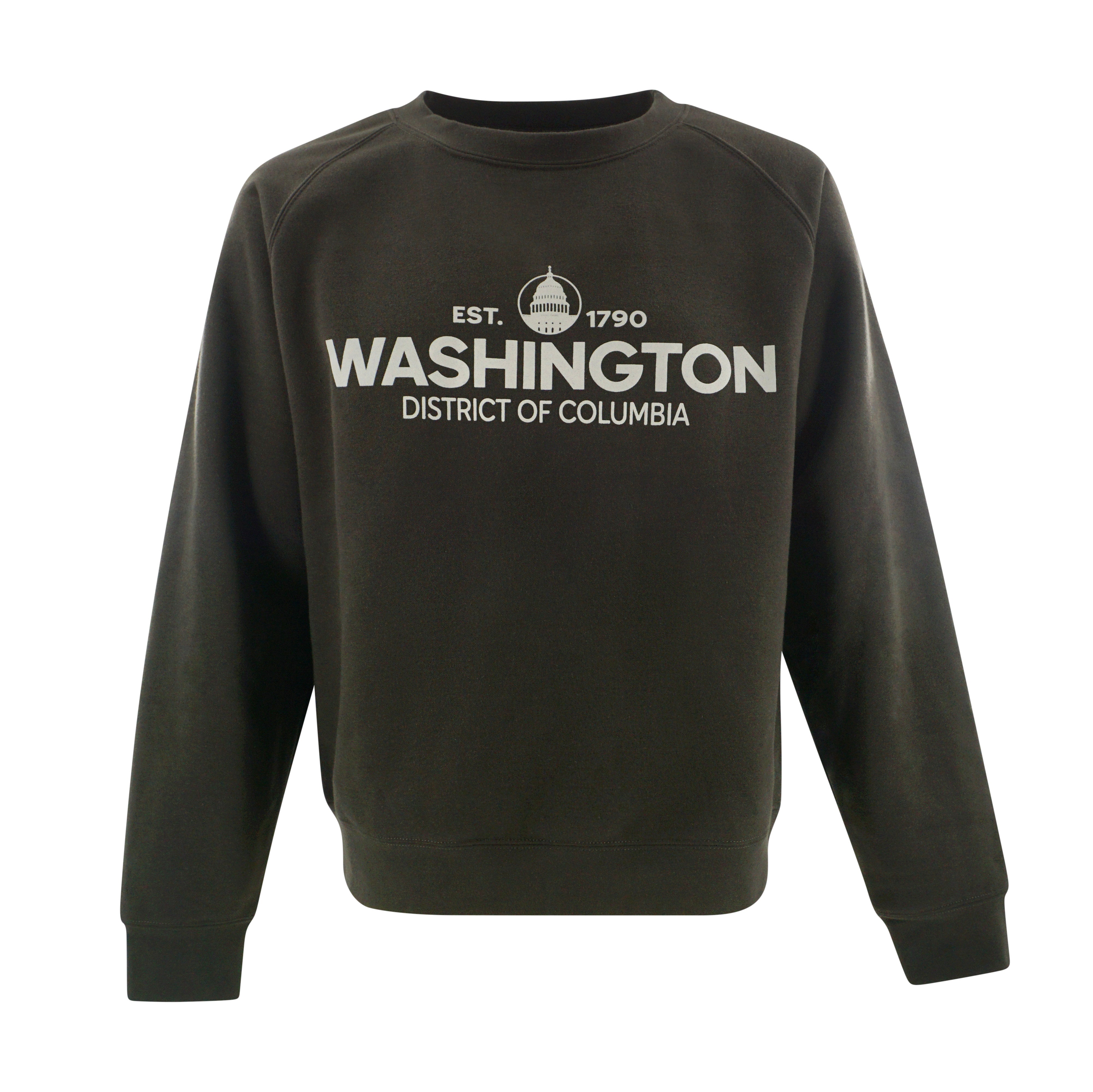 Washington DC Crewneck – Black or Deep Forest Green