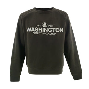 Washington DC Crewneck – Black or Deep Forest Green