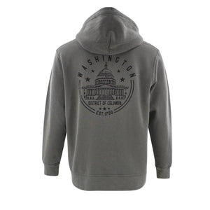 Washington DC Zip-Up Hoodie – Grey