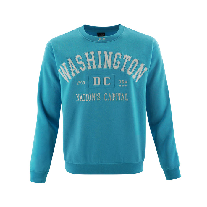 Washington DC Crewneck – Aqua