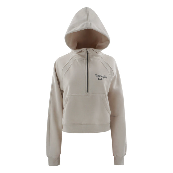 Washington DC Cropped Hoodie – Bone