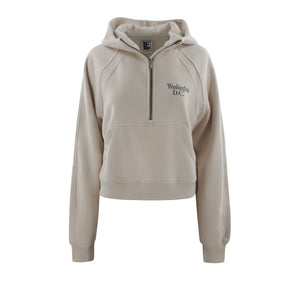 Washington DC Cropped Hoodie – Bone