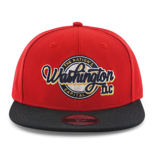 Washington DC Nation's Capital Round Logo- RED/BLK