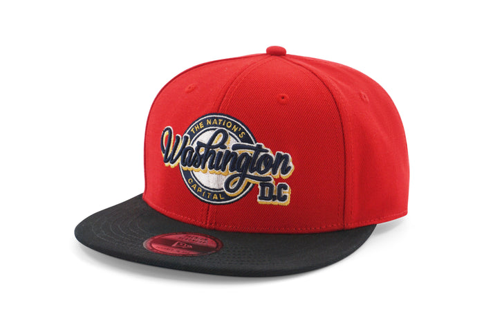 Washington DC Nation's Capital Round Logo- RED/BLK