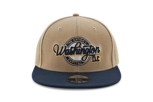 Washington DC Nation's Capital Round Logo- Khaki