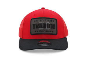 Washington DC Mesh Snapback Hat - Red/Black