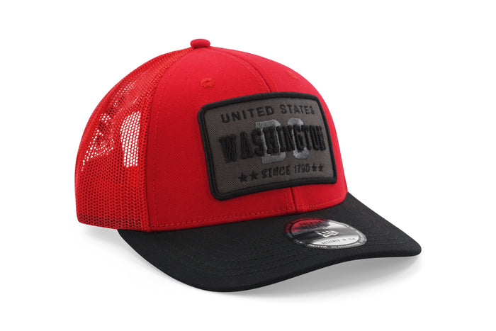 Washington DC Mesh Snapback Hat - Red/Black