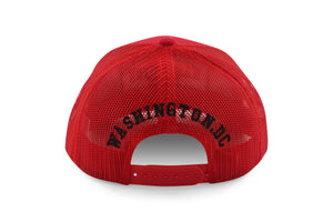 Washington DC Mesh Snapback Hat - Red/Black
