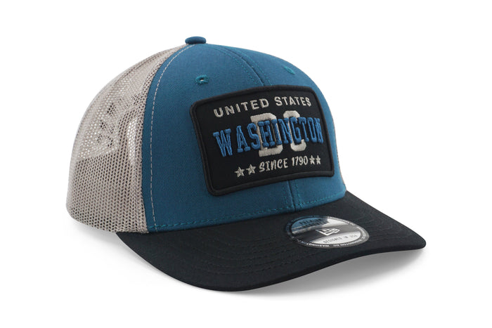 Washington DC Mesh Snapback Hat - Teal/Black