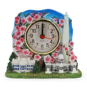 Washington DC Cherry Blossom Clock White