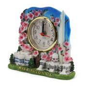 Washington DC Cherry Blossom Clock White