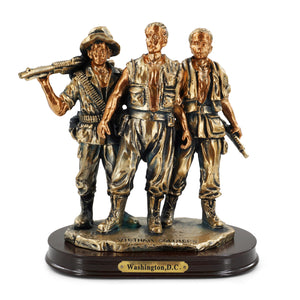 Vietnam Veteran Memorial Statue Figurine The Three Soldiers