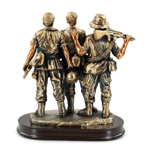 Vietnam Veteran Memorial Statue Figurine The Three Soldiers