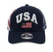 USA Trucker Cap – Blue with Star Mesh Back