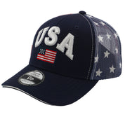 USA Trucker Cap – Blue with Star Mesh Back