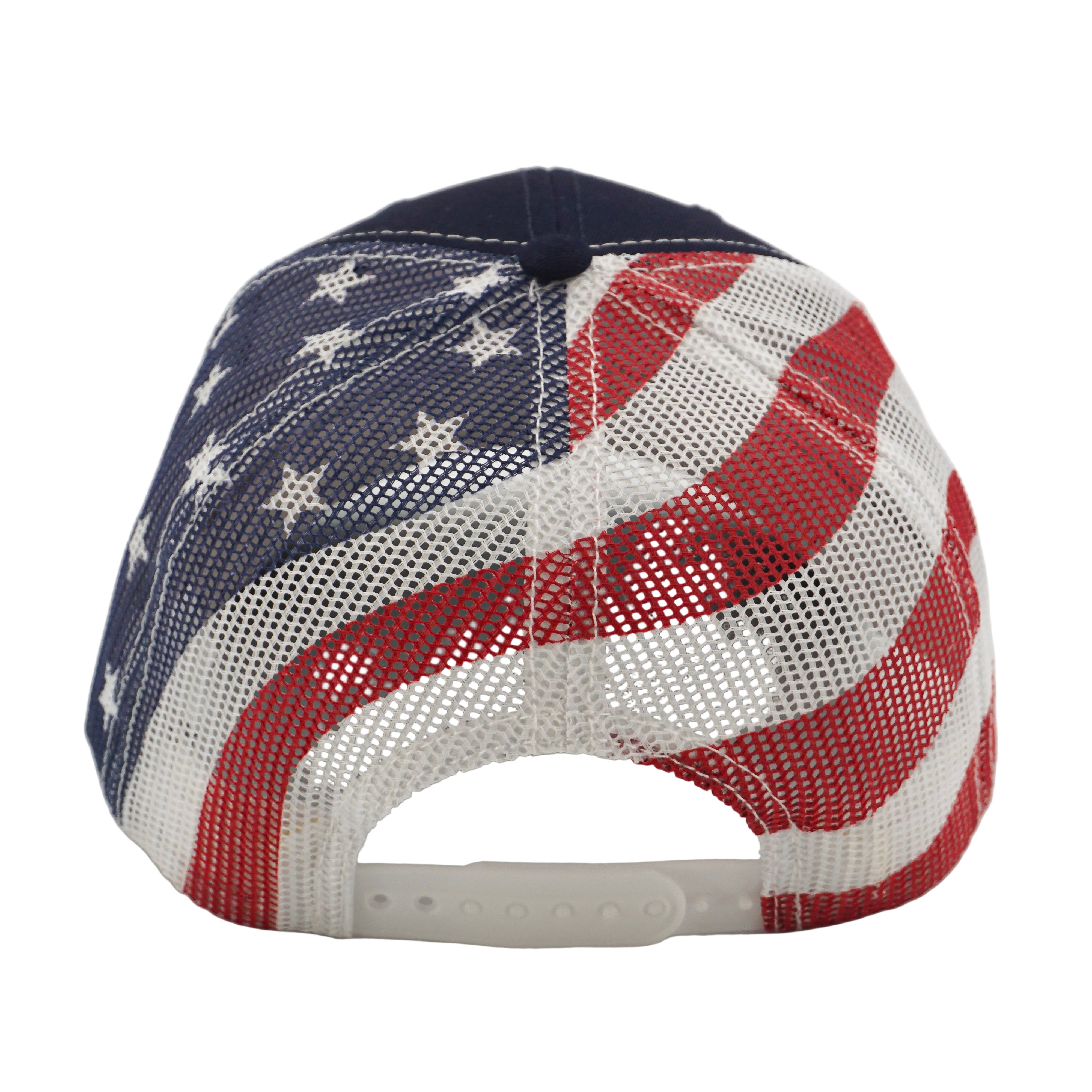 USA Trucker Cap – Blue with Star Mesh Back