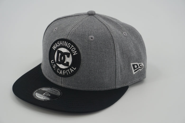 Washington DC Round Patch Snapback –  Grey/Black