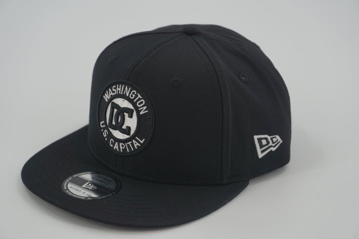 Washington DC Round Patch Snapback – Black