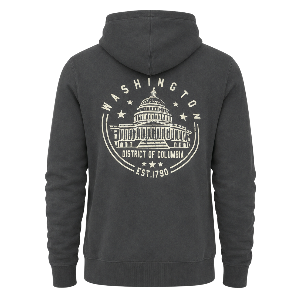 Washington DC U.S. Capitol Graphic Pullover Hoodie