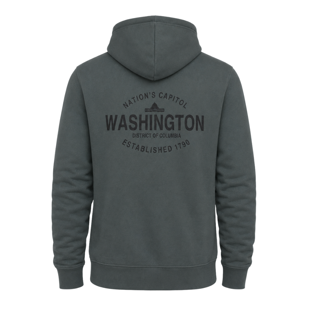 Classic Washington DC Nation’s Capital Graphic Pullover Hoodie