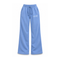 Light blue wide-leg sweatpants with a drawstring waist and a small white script logo on the left thigh, shown against a plain white background.