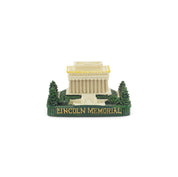 Model of the Lincoln Memorial with trees on a white background