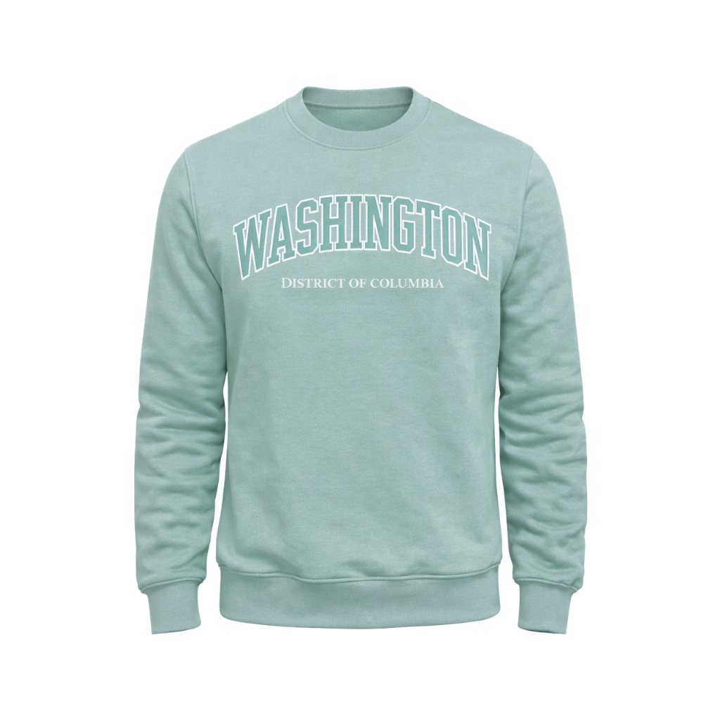 Washington DC Crewneck Sweatshirt – Collegiate Outline Pullover