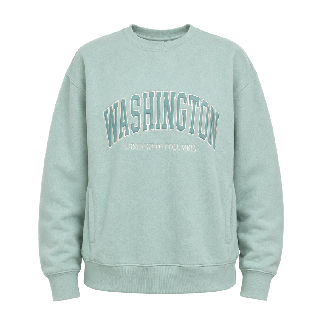 Washington DC Crewneck Sweatshirt – Collegiate Outline Pullover