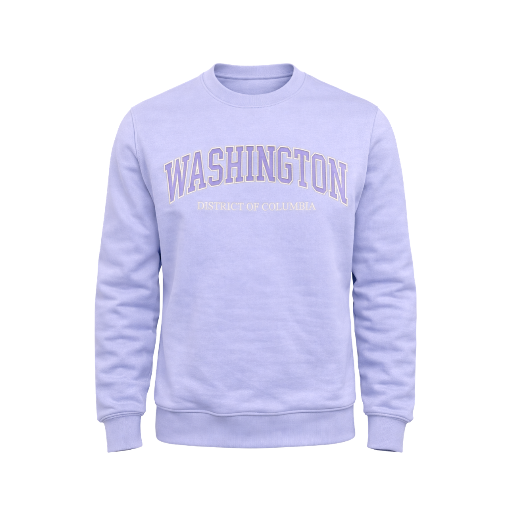 Washington DC Crewneck Sweatshirt – Collegiate Outline Pullover