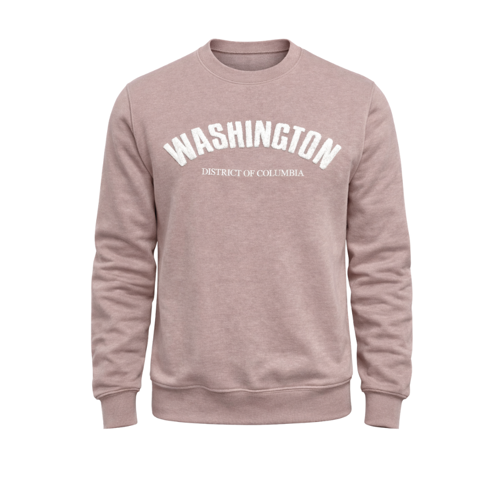 Washington DC Chenille Letter Crewneck Sweatshirt