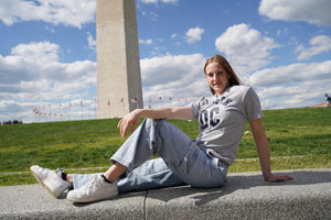 Adult Tee Arc Navy Letters Washington DC