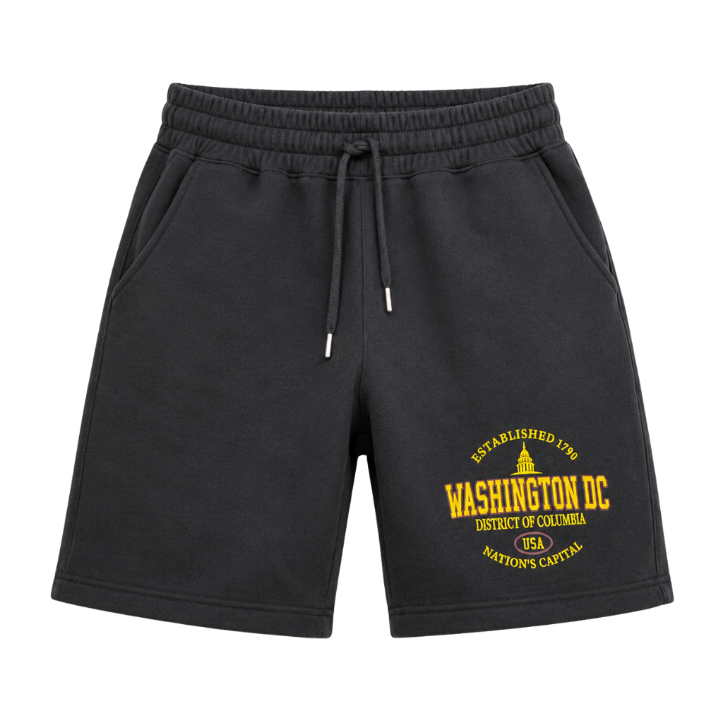 Washington DC Established 1790 Graphic Shorts – Black