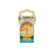Sticker of Washington D.C. with a scenic design on a white background
