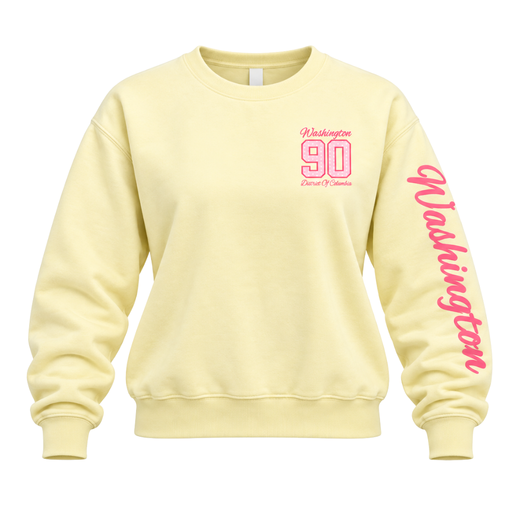 Washington DC 90 Graphic Crewneck Sweatshirt