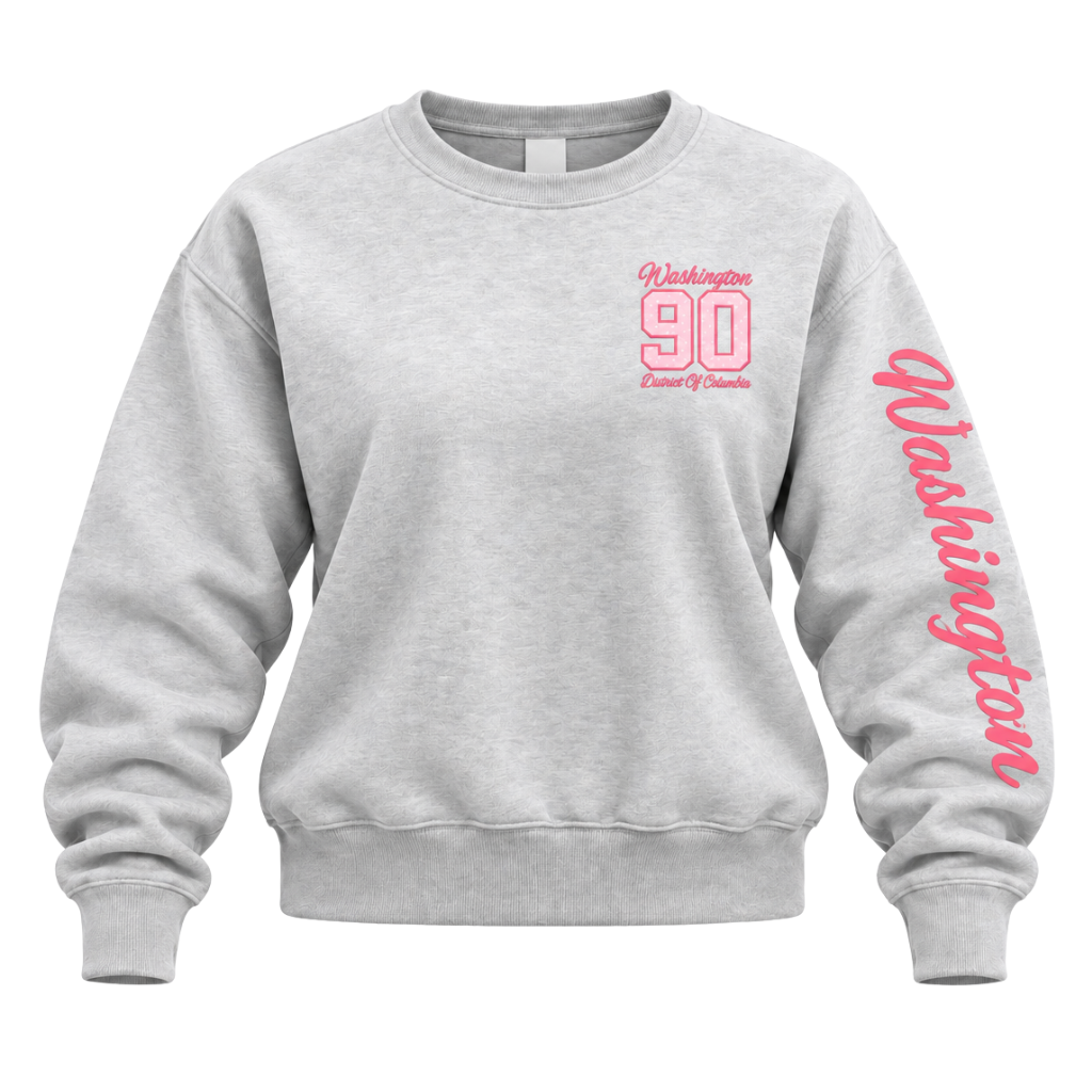 Washington DC 90 Graphic Crewneck Sweatshirt