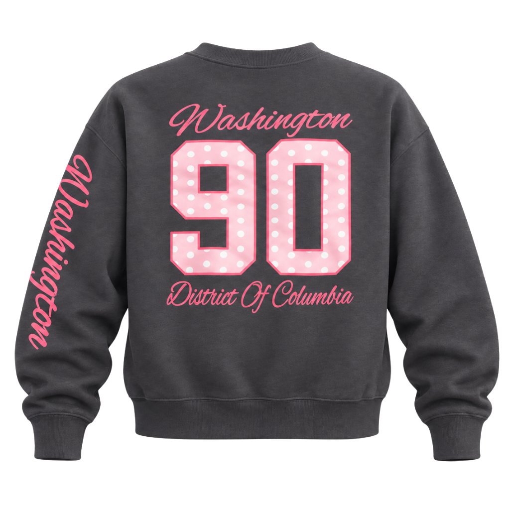 Washington DC 90 Graphic Crewneck Sweatshirt