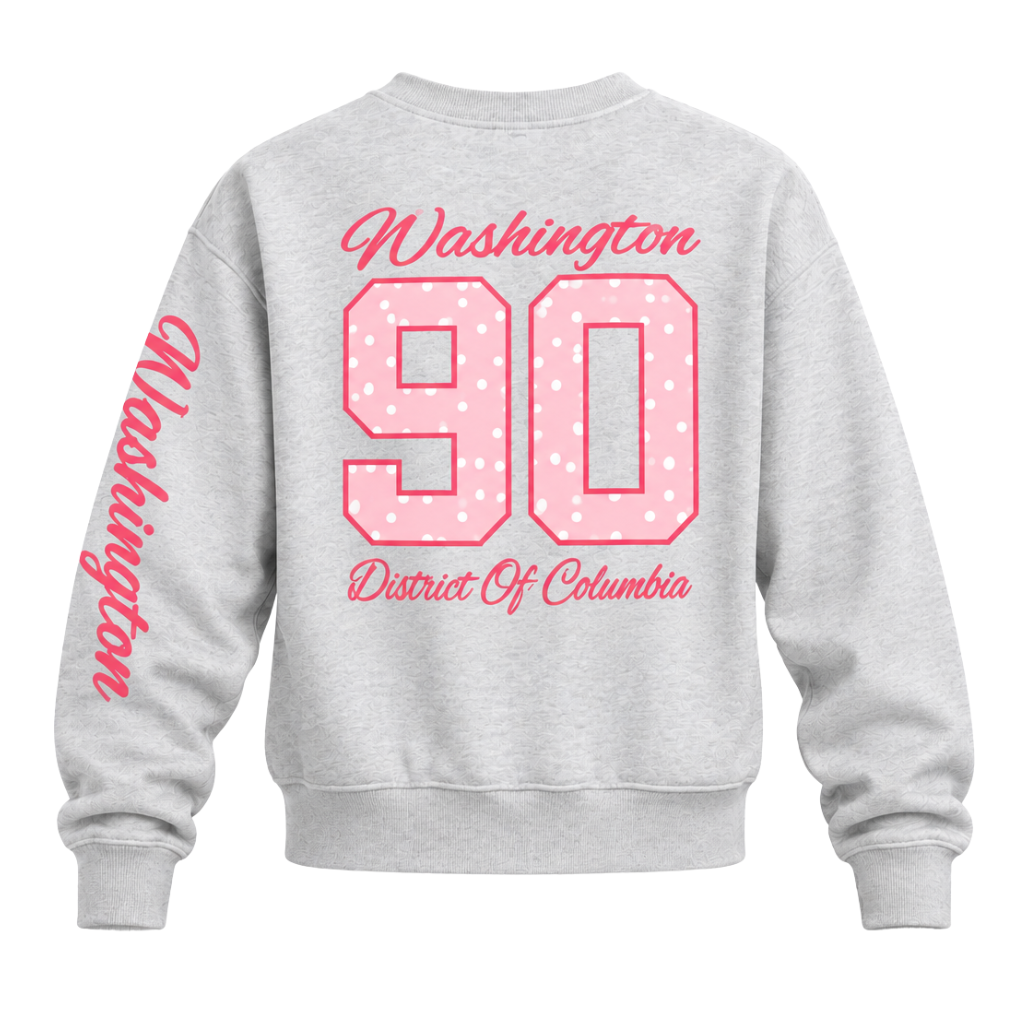 Washington DC 90 Graphic Crewneck Sweatshirt